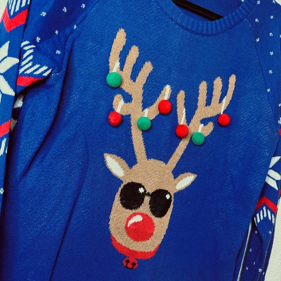 Reindeer Christmas Sweater Ugly Christmas Sweater 3D Sweater - Picture 7 of 9